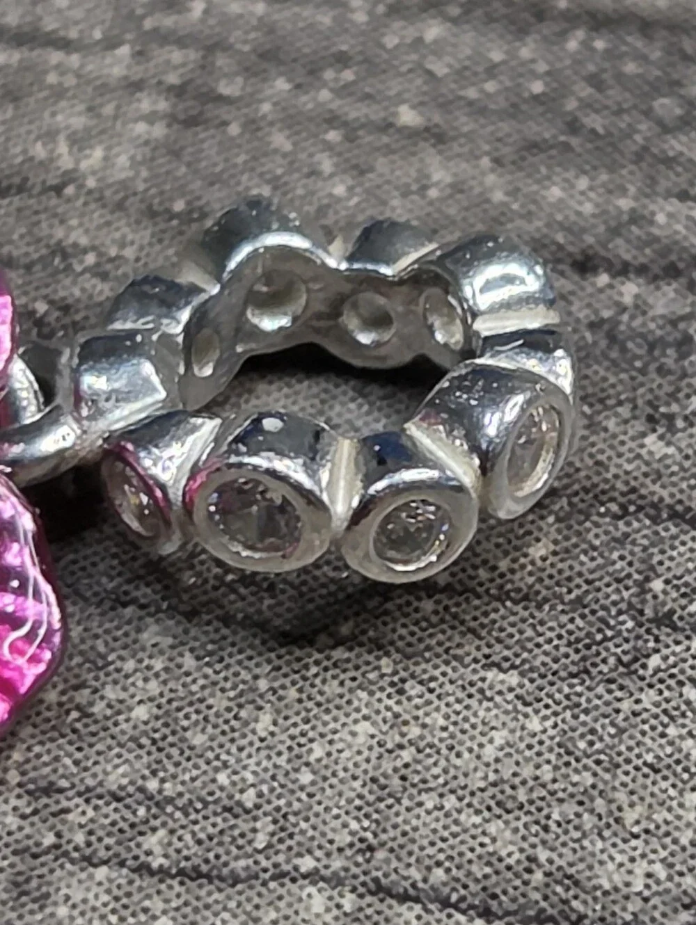 Authentic Pandora Hibiscus Dangle Charm Sterling silver